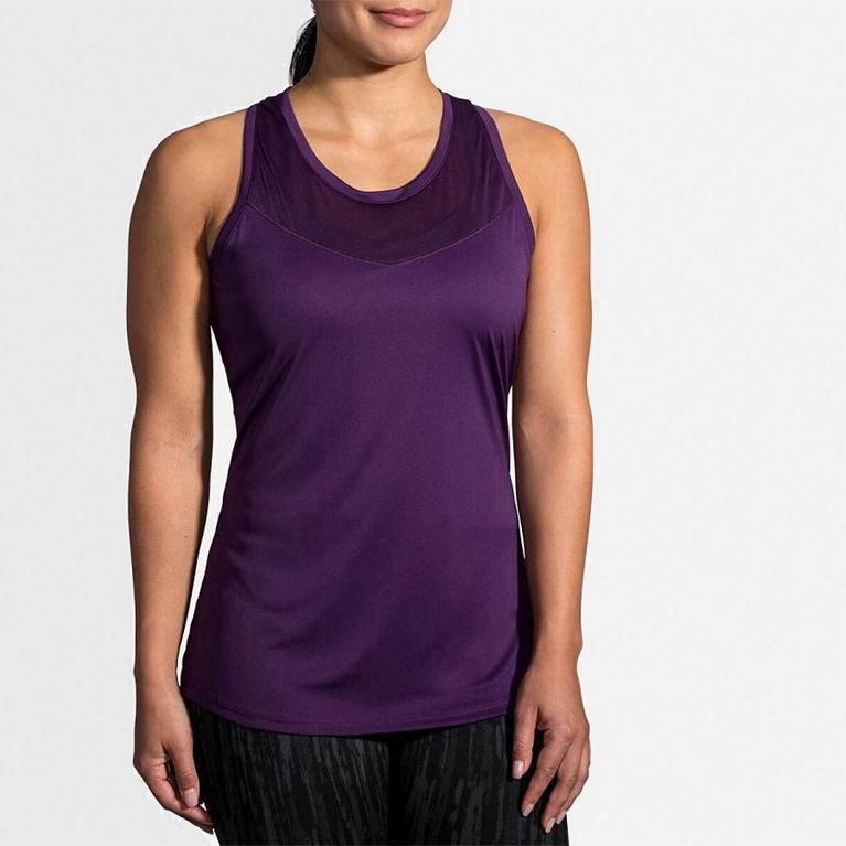 Brooks Stealth NZ - Women's Running Tank Top - Purple (18940-KJAG)